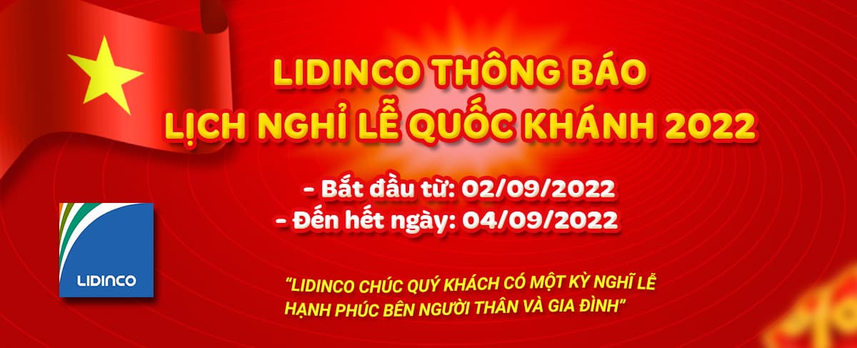 Thông báo lịch nghỉ lễ Quốc Khánh Lidinco 2022