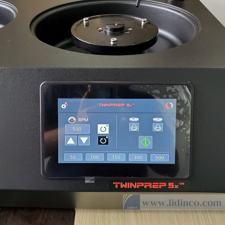 The TwinPrep 5™ grinding/polishing machine
