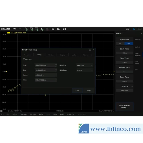 Time-Domain analysis Siglent SNA6000-TDA (software)