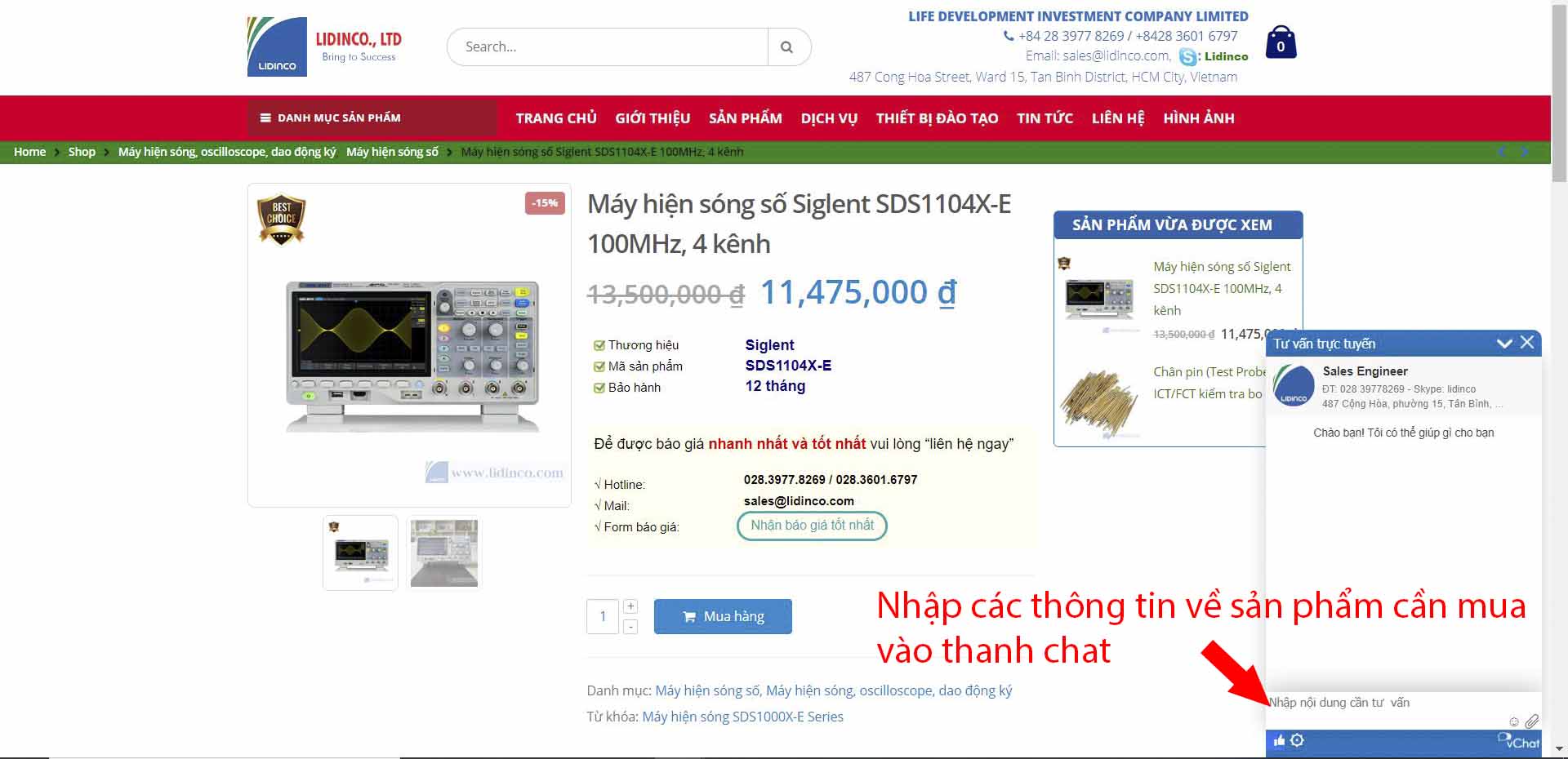hướng dẫn thanh toán Lidinco - 1